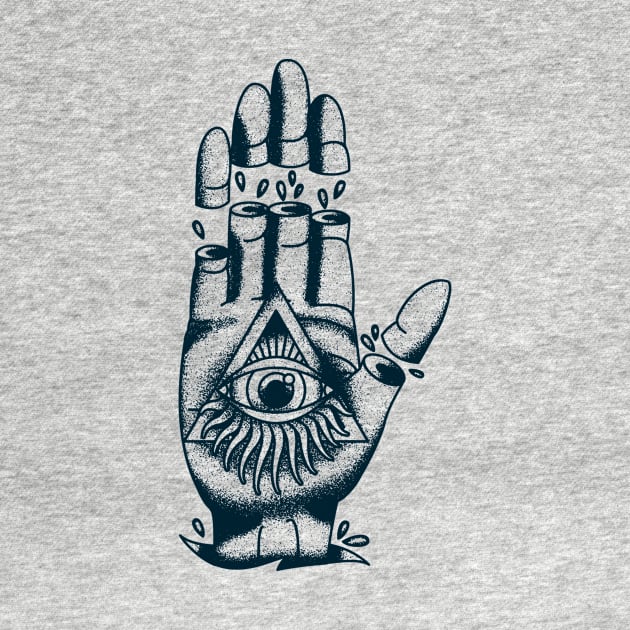 All-Seeing Eye Illuminati Conspiracy Hand by Evoke Collective